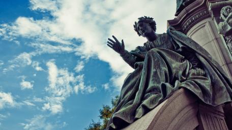 Majestic Statue Beneath the Scottish Sky wallpaper