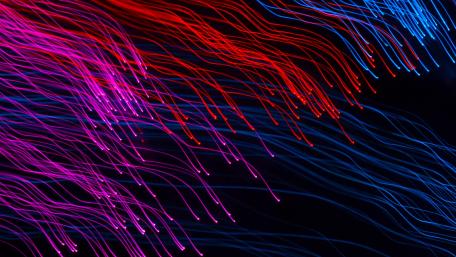 Wavy light trails wallpaper