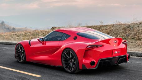 Red Toyota Supra Supercar Dominance on the Road wallpaper