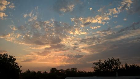 Serene Sunset Over Tranquil Landscape wallpaper