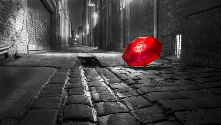 Red umbrella wallpaper