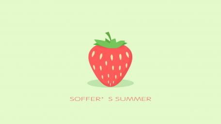 Strawberry Silliness in Summer wallpaper