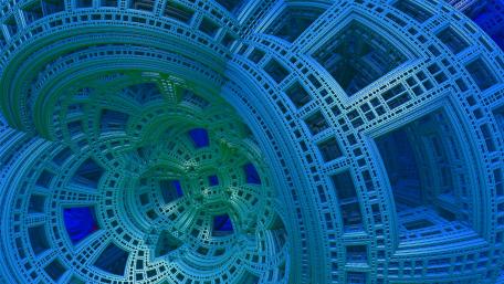 Blue fractal wallpaper