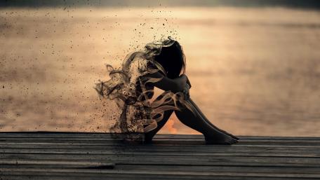 Disappearing girl wallpaper