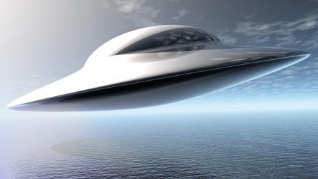 Flying saucer wallpaper