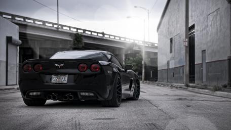 Black Chevrolet Corvette ZR1 (C6) wallpaper