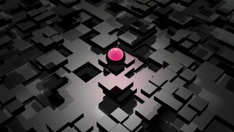 Black and Pink 3D abstract design wallpaper