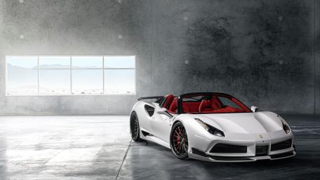 White Ferrari 488 wallpaper