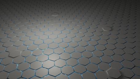 Grey hexagons wallpaper