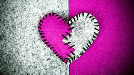 Textile heart wallpaper
