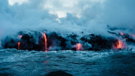Submarine volcano eruption wallpaper
