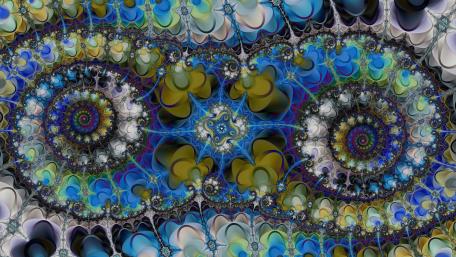 Double fractal art wallpaper