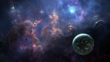 The lights of cities from an alien planet wallpaper