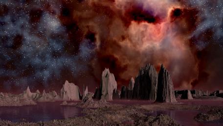 Enigmatic Alien World Awaits Exploration wallpaper