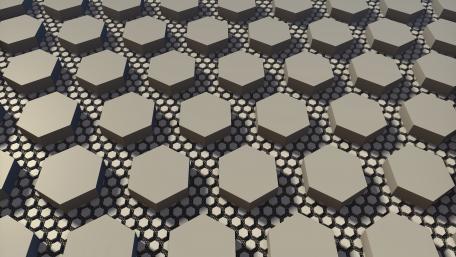 Hexahedron pattern wallpaper