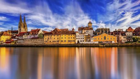 Regensburg and the Danube wallpaper