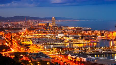 Barcelona at night wallpaper