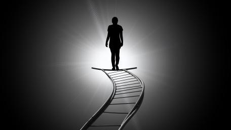 Ladder into the light wallpaper