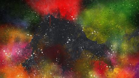Vibrant Abstract Explosion of Colorful Hues wallpaper