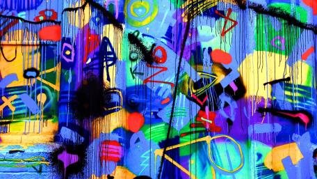 Vibrant Urban Canvas wallpaper