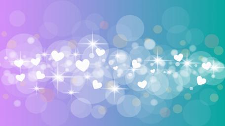 Glowing Hearts in Dreamy Colors wallpaper