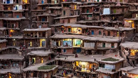 Houses of Masuleh town wallpaper
