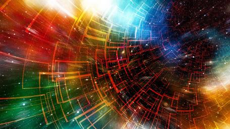 Colorful universe abstract artwork wallpaper