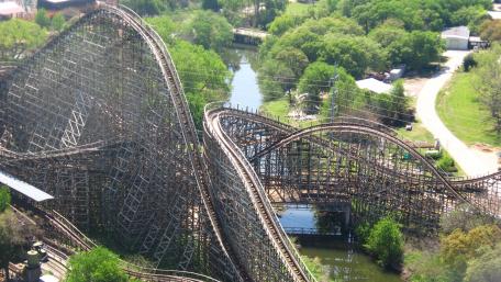 Original Texas Giant at Six Flags Over Texas wallpaper