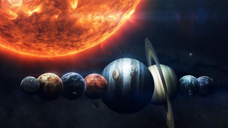Planetary system wallpaper