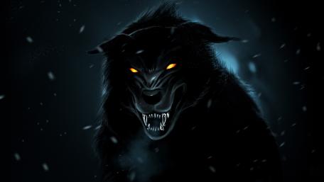 Creepy werewolf wallpaper