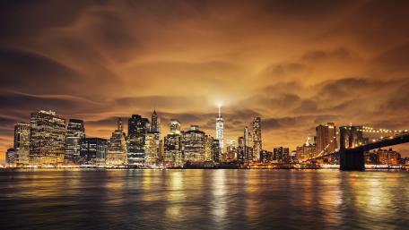 Lights of Manhattan wallpaper