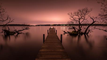 Pink evening wallpaper