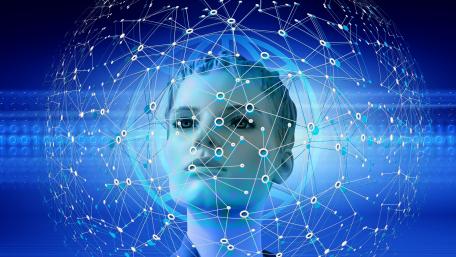Artificial Intelligence global network wallpaper