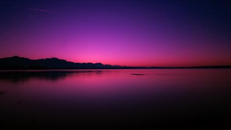 Beautiful sunset over the lake wallpaper