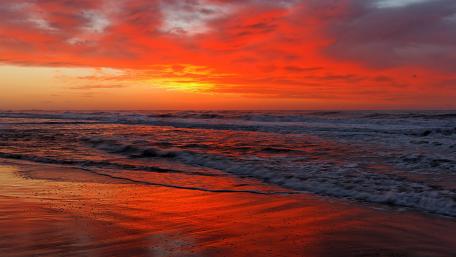 Burning sunset wallpaper