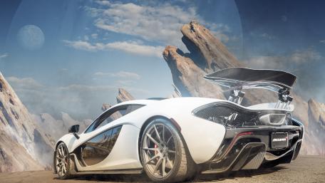 White Mclaren P1 wallpaper