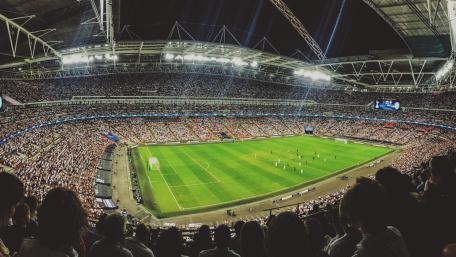 Arena Hosting Soccer Game wallpaper