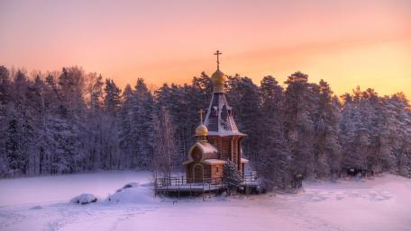 The church of St. Andrew on the Vuoksa River wallpaper