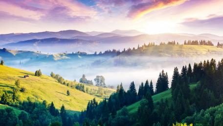 Valley Sunrise in Serenity wallpaper
