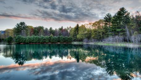 Autumn Lake Reflection Serenity wallpaper