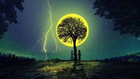 Romantic night date wallpaper