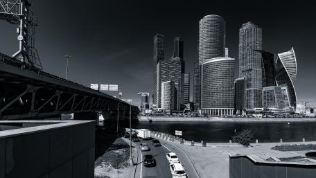Presnensky District - Monochrome photography wallpaper