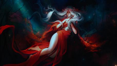 Demoniac girl wallpaper