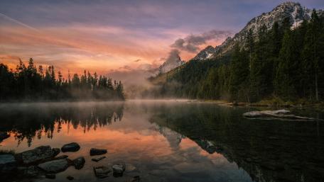 Tranquil Wilderness at Dusk wallpaper