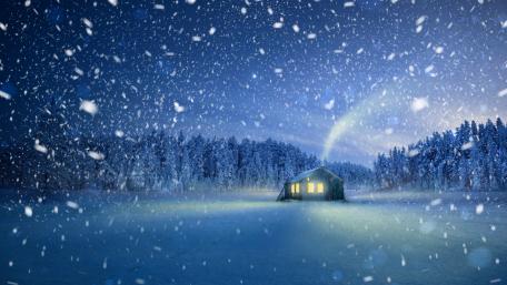 Snow fairy tale christmas mood wallpaper