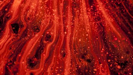 Bold Fractal Waves in Fiery Tones wallpaper