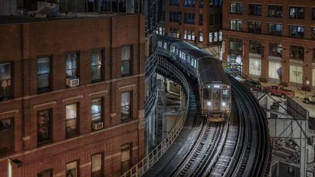 Chicago rail transport wallpaper