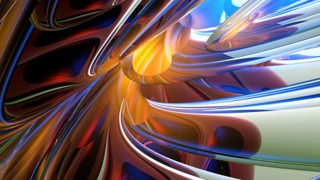 Vibrant Fractal Waves in Motion wallpaper