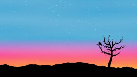 Ethereal Dusk Horizon in Fantasy Landscape wallpaper