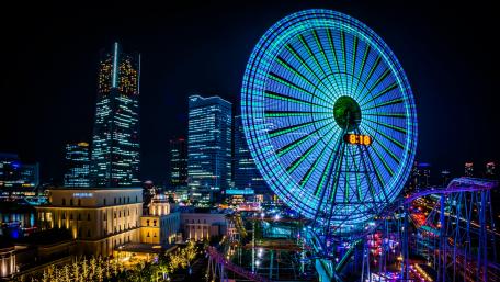 Cosmo Clock 21 Ferris Wheel wallpaper